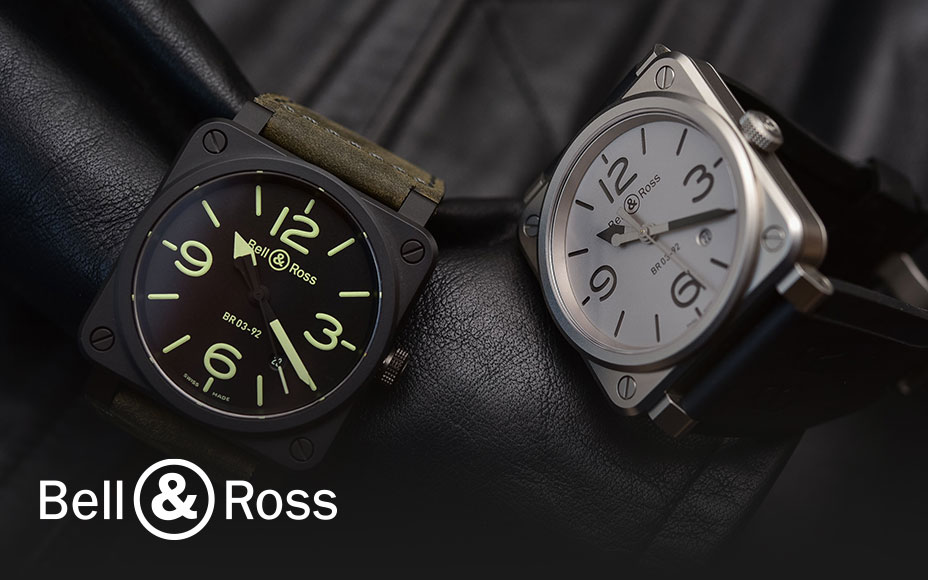 a pair of bell and ross watches